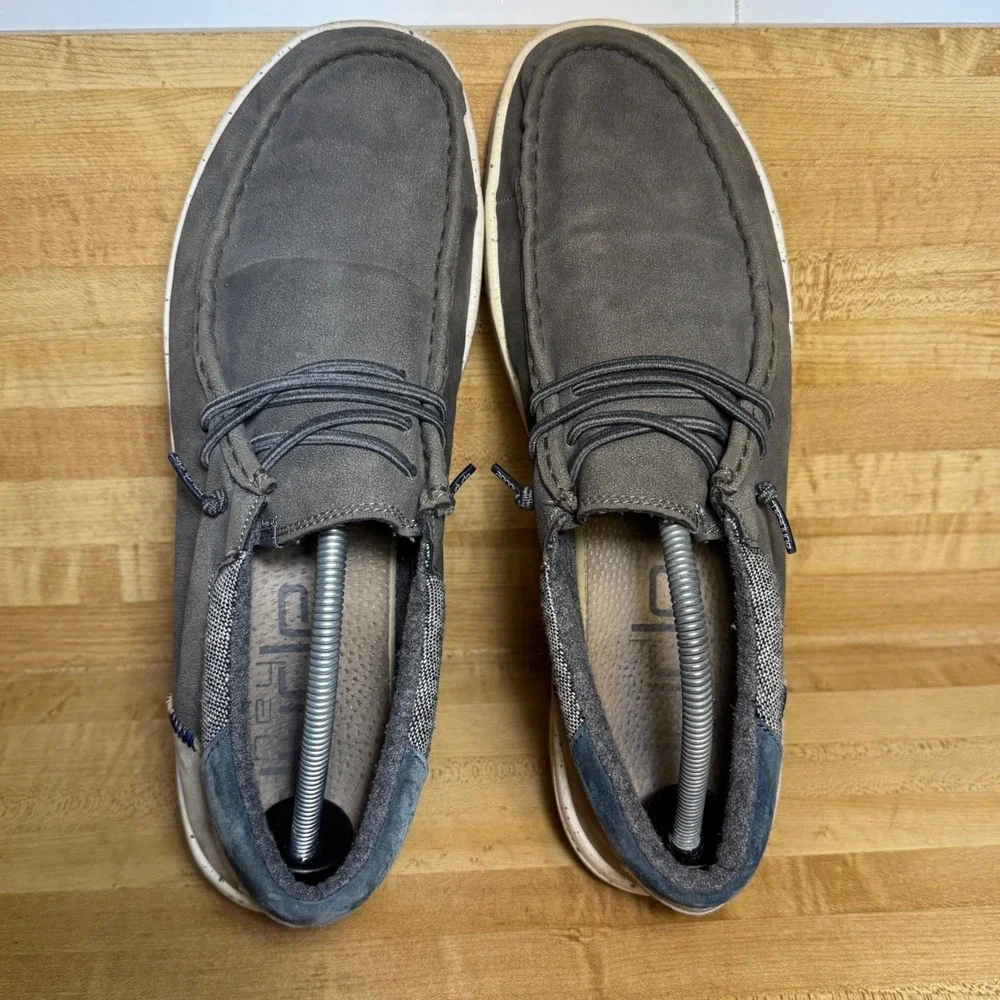 Hey Dude Paul Mens Loafers Dark Grey Slip On Moc Toe Shoes 112293008 Size 13